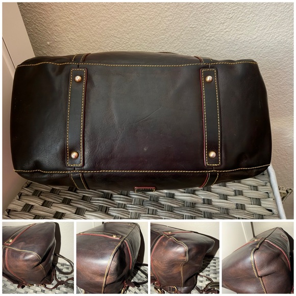 Dooney & Bourke Florentine Smith Leather Pocket Shoulder Bag - Picture 4 of 15